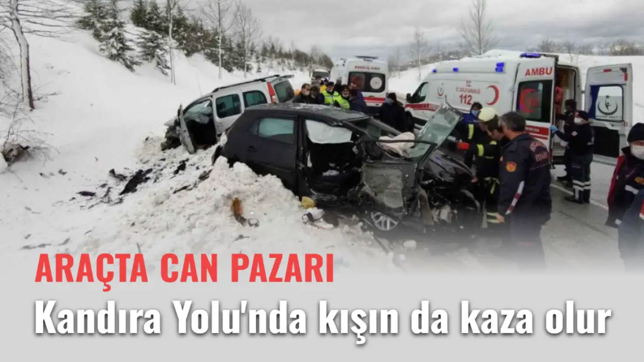 kandiratrafikjpg Kandıra Yolu'nda kışın da kaza olur